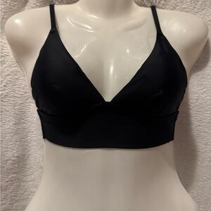 Aerie Black Bikini Minimalist Triangle Swimwear